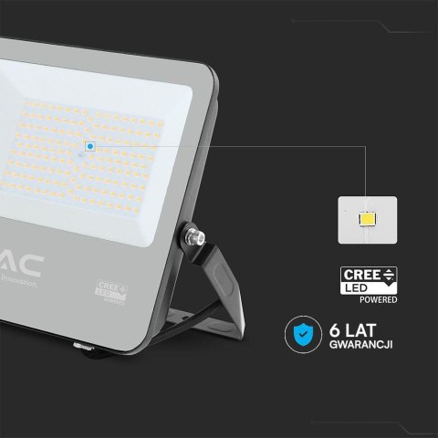 Projektor LED V-TAC CREE CHIP 100W 135lm/W przewód 1m IP65 VT-44101 3000K 13500lm 6 lat gwarancji