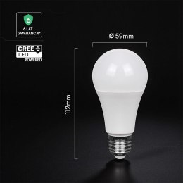 Żarówka LED V-TAC CREE CHIP 10,5W E27 A60 VT-2112 4000K 1055lm 6 lat gwarancji