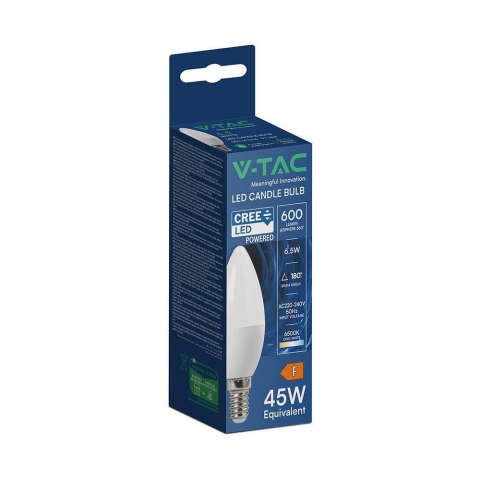 Żarówka LED V-TAC CREE CHIP 6,5W E14 świeczka VT-268 6500K 600lm 6 lat gwarancji