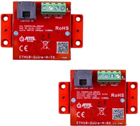 Zestaw konwerterów ATTE ETH10-2wire-A-SET