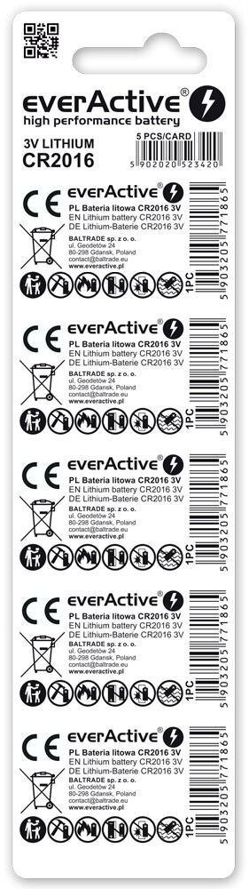 Bateria CR2016 everActive (blister 5 szt.)