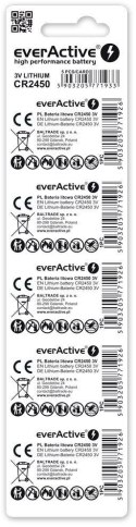 Bateria CR2450 everActive (blister 5 szt.)