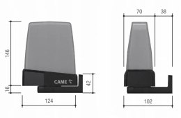 Lampa ostrzegawcza CAME KRX1B1RW BUS/RGB BIAŁA/wielokolorowa (806LA-0050)