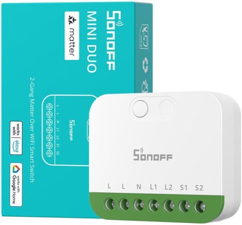 Przełącznik SONOFF MINI-2GS 2-kanałowy Matter