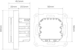 Termostat Heatit WiFi6 Black Matt Wi-Fi Thermostat 3600W 16A