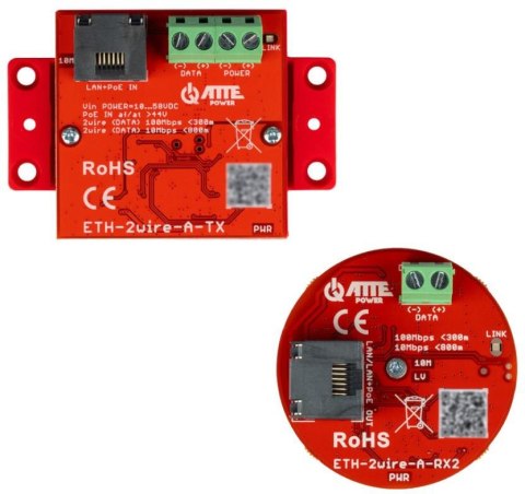 Zestaw aktywnych konwerterów ATTE ETH-2wire-A-SET2