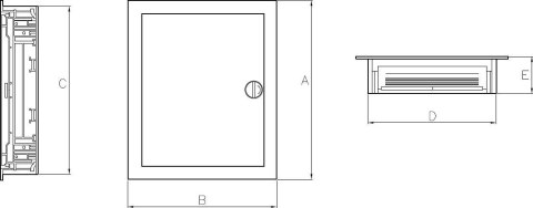 ROZDZIELNICA UNIWERSALNA 48 MODUŁÓW Z METALOWYMI DRZWIAMI PAWBOL C.1548