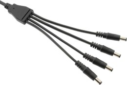 Splitter DC ESPE 1x4 gniazdo DC 2,1/5,5 / 4 x wtyk prosty DC 2,1/5,5