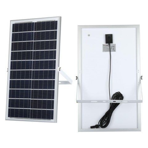 Naświetlacz LED solarny V-TAC 35W czarny IP65 pilot timer VT-100W 4000K 2450lm