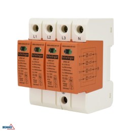 Ogranicznik przepięć 4P 5kA(10/350) KLASA T1+T2 (B+C) SCHELINGER