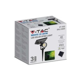 Oprawa gruntowa ogrodowa wbijana LED V-TAC solarna 2W IP65 VT-952 4000K 40lm 3 lata gwarancji