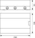 Rozdzielnica modułowa 1x12 natynkowa (N+PE) IP40 SRn-12