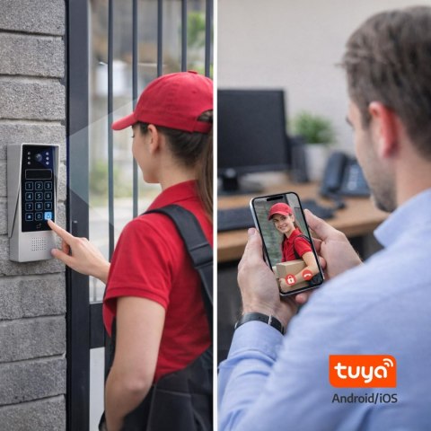 WIDEODOMOFON EURA VDP-90A3 DELTA + biały monitor TUYA