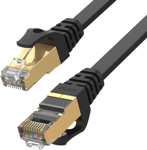 Kabel Ethernet Unitek patchcord cat.7 SSTP (8P8C), RJ-45 LAN, przewód sieciowy 1m, płaski