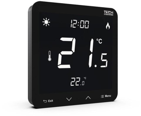 Przewodowy dwustanowy regulator pokojowy podtynkowy czarny ST-297z v3 Tech sterowniki