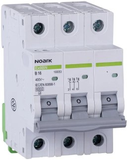 WYŁĄCZNIK NADPRĄDOWY 6 KA, B, 16A, 3P, Ex9BN 3P B16 Noark 100053