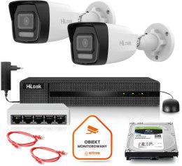 Zestaw monitoringu Hilook 2 kamery IP IPCAM-B8-30DL z dyskiem 2TB