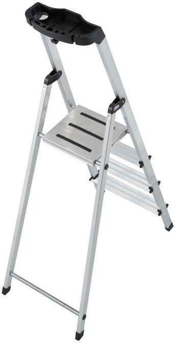 Drabina aluminiowa jednostronna Krause SAFETY 1x4 z półką 126320