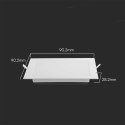 Panel LED V-TAC wpuszczany premium downlight 3W kwadrat 90x90 VT-61003 4000K 330lm