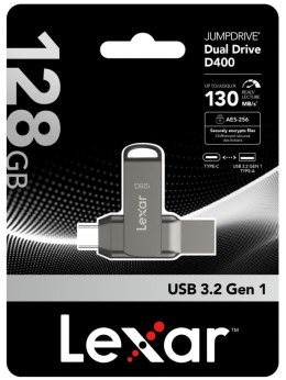 Pendrive Lexar Dual Drive D400 128GB USB-C/A 3.1 130MB/s