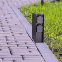 Słupek ogrodowy V-TAC 2 gniazda 2x16A 23cm 3600W IP44 grafit VT-1196 3 lata gwarancji