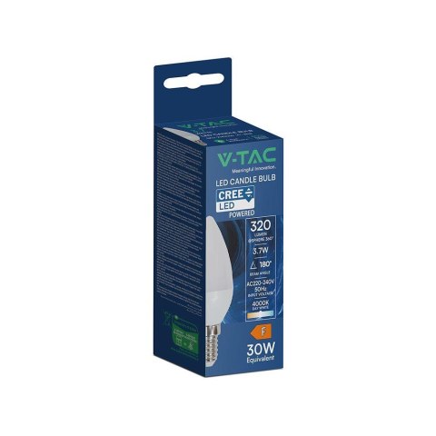 Żarówka LED V-TAC CREE CHIP 3,7W E14 świeca VT-1818 4000K 320lm 6 lat gwarancji