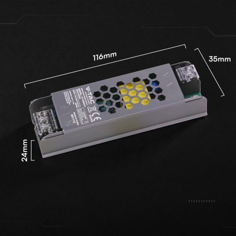 Zasilacz do LED modułowy montażowy SLIM V-TAC 36W 24V 1.5A IP20 filtr EMI VT-24035-S