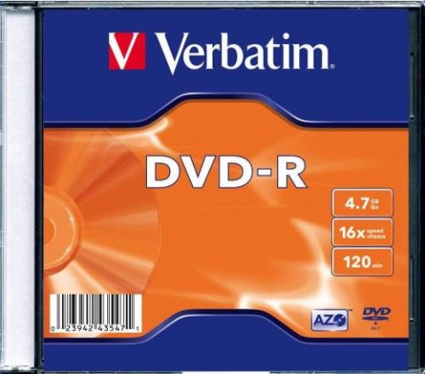 Płyty DVD-R Verbatim AZO Slim (1szt)