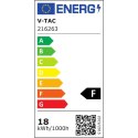 Tuba świetlówka LED T8 V-TAC 18W 120cm z starterem VT-1277 3000K 1850lm 3 lata gwarancji
