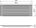 Adapter montażowy RACK 10" 2U z otworowaniem prosty ATTE ADD-RACK10-2U1