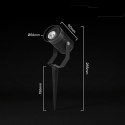 Oprawa gruntowa ogrodowa wbijana aluminium GU10 czarna IP65 VT-44005 3 lata gwarancji