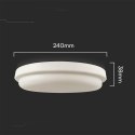 Oprawa sufitowa plafoniera V-TAC 24W LED okrągły 240x38mm IP54 VT-80024 4000K 2500lm