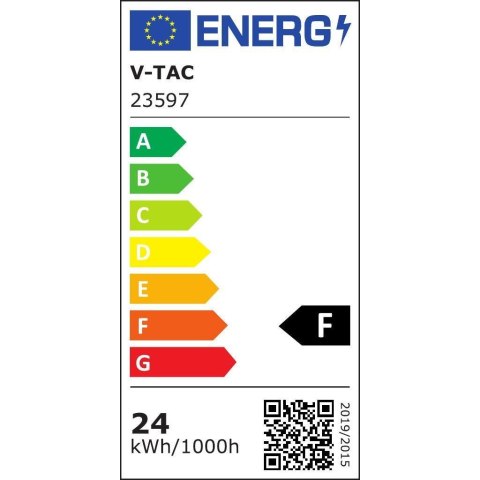 Oprawa sufitowa plafoniera V-TAC 24W LED okrągły 240x38mm IP54 VT-80024 4000K 2500lm