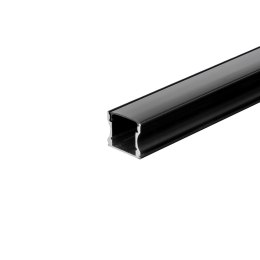Profil do LED zestaw, ALU czarny V-TAC 2mb czarny klosz 17,2x14,4mm VT-8110
