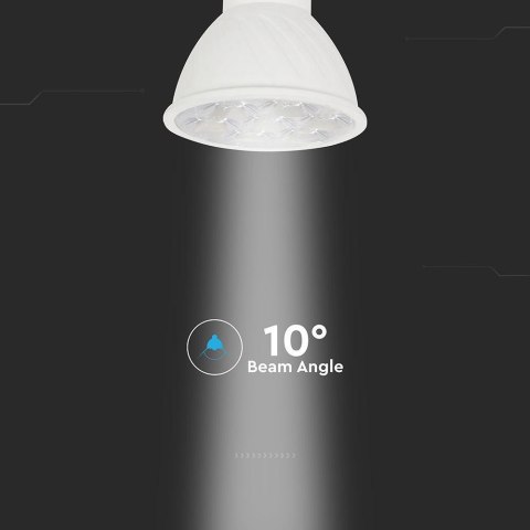 Żarówka LED V-TAC GU10 6W 10st (wąski kąt światła) VT-249 3000K 445lm