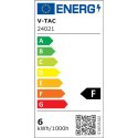 Żarówka LED V-TAC GU10 6W 10st (wąski kąt światła) VT-249 3000K 445lm