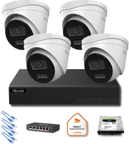 Zestaw monitoringu IP Hilook 4x IPC-T280HA-LU 8MP Smart-hybrid Light