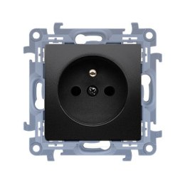 KONTAKT SIMON 10 MODUŁ CZARNY MAT GNIAZDO 1X Z/U Z PRZESŁONAMI SZYBKOZŁĄCZA 16A 250V