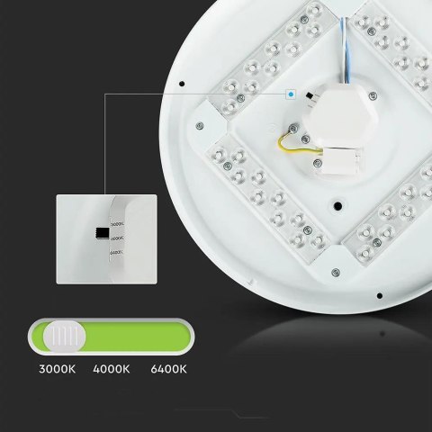 Oprawa sufitowa plafoniera V-TAC 36W LED gwiazdy zmiana koloru CCT fi.480 VT-8436-S-N 3000K-6400K 3900lm