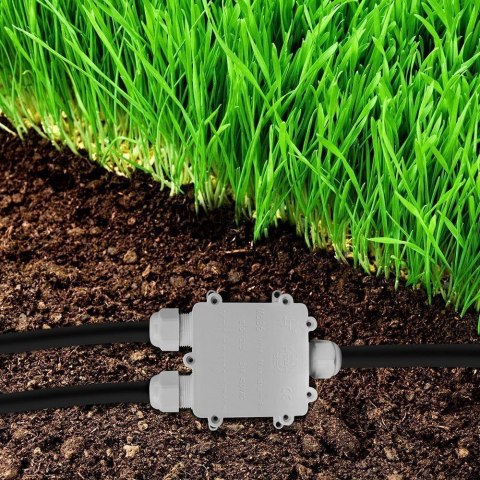 Puszka złączka mufa hermetyczna 4x5Pin biała trójnik 0.5-2,5mm2 średnica przewodu 8-12mm IP68 V-TAC VT-870