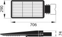 SOLARNA OPRAWA ULICZNA LED SOLGER 40W 6000LM 3000/4000/6000K IP65 CZARNA CZ. PIR