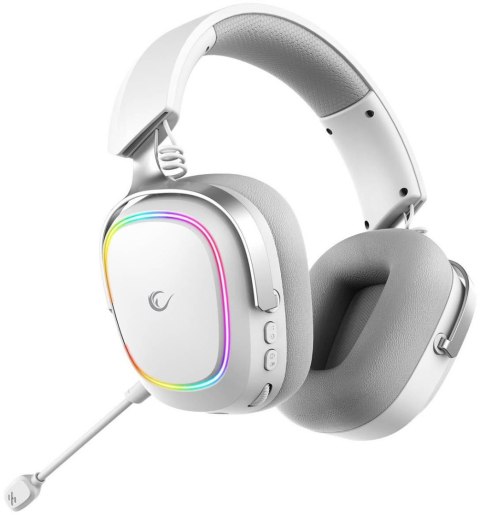Słuchawki Rampage RETSU Słuchawki bezprzewodowe nauszne BT 2.4G RGB białe