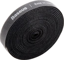 Baseus Rainbow Circle hook and loop Straps - taśma rzepowa rzep organizer kabli 3m czarny