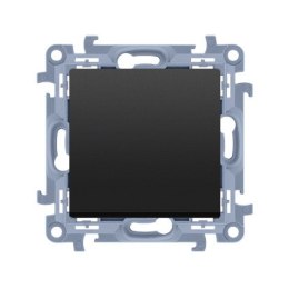 KONTAKT SIMON 10 MODUŁ CZARNY MAT ŁĄCZNIK KRZYŻOWY BEZ PIKTOGRAMU ZACISKI ŚRUBOWE 10AX 250V