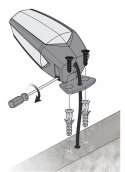 Lampa ostrzegawcza Motorline MP105 biała LED 12-230V z uchwytem (001PLM10918011)