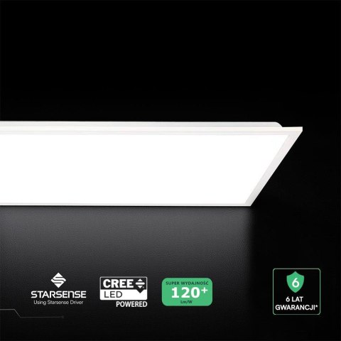 Panel LED V-TAC 40W 120x30 LED CREE CHIP zasilacz STARSENSE backlight 33mm 120Lm/W VT-61045 6500K 4800lm 6 lat gwarancji