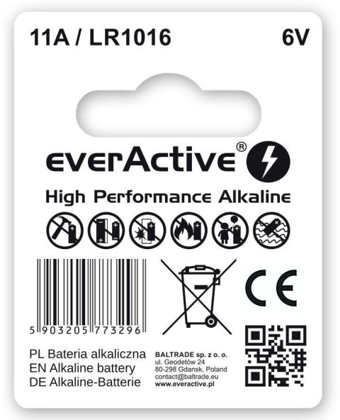 Bateria 11A / LR1016 / MN11 everActive 6V (blister 1 szt.)
