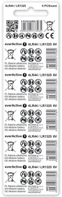Bateria 4LR44 / LR1325 / 544A everActive 6V (blister 5 szt.)