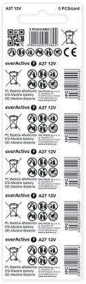 Bateria A27 / 27A everActive 12V (blister 5 szt.)