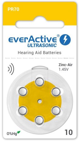 Bateria do aparatu słuchowego everActive ULTRASONIC 10 / PR70 (blister 6 szt.)